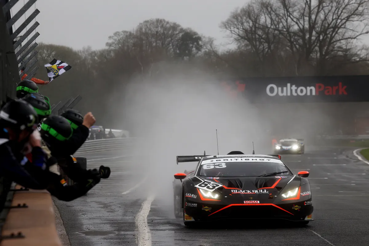 Barwell celebrates dream start to British GT at Oulton Park